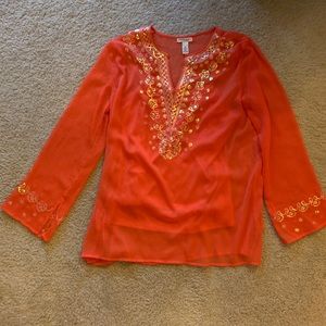 Studio West see through blouse with tank